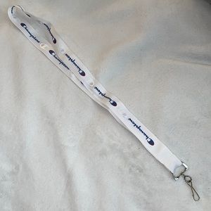 Champion Keychain Lanyard; White